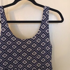 Patterned Blue & White dress
